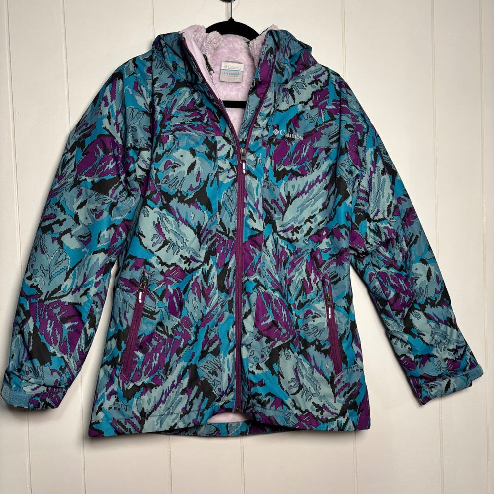Columbia Girls Bugaboo II Fleece Interchange XL 18/20 Blue Purple Abstract